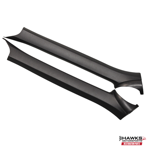 1982-1992 Camaro/Firebird T-Top A-Pillar Trim, Reproduction, Pair, Black (AUS2699