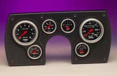 1982-89 Camaro Complete Black 6 Gauge Panel w/ Autometer Sport Comp Gauge