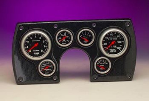 1982-89 Camaro Complete Carbon Fiber 6 Gauge Panel w/ Autometer Sport Comp Gauge