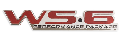 1996-2002 WS6 Performance Package Rear Bumper Emblem, Red, New Reproduction, Max Performance
