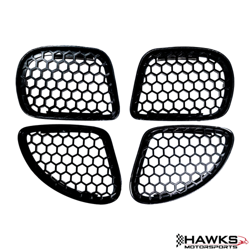 1998-2002 Firebird Fender Grille Set, Top & Bottom, New Reproduction | HTFBGLS