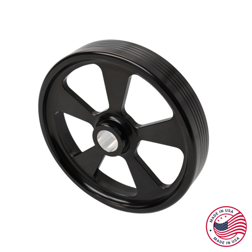 1993-1997 Camaro/Firebird Power Steering Pulley, LT1, Billet Aluminum, Black, Hawks Motorsports