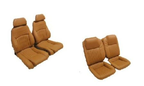 87-92 Firebird GTA Notchback Lumbar Style Seat Upholstery Kit Leather Like Hampton Vinyl