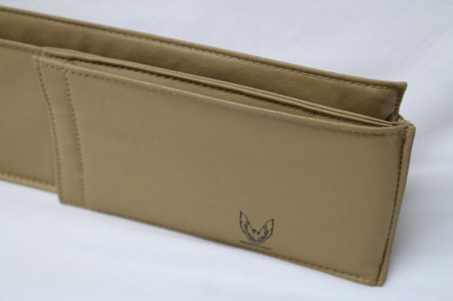 82-92 Firebird Light Saddle Tan Small Bird & Pontiac Dash Map Pocket, NEW GM NOS