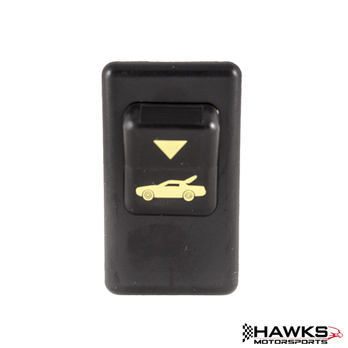 1990-1992 Camaro Hatch/Trunk Release Switch, Reproduction, Yellow Font | HT10098782