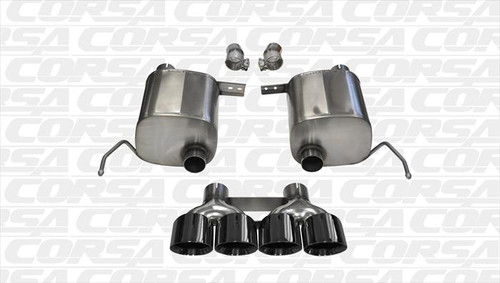 2014-2018 Corvette C7 6.2L V8 2.75" Valve-Back Dual Exhaust with Quad 4.5" Black Tips-XTREME, Corsa 