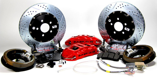 82-92 Camaro/Firebird Brake Kit, BAER Rear Extreme+ Brake System w/ 14" Rotors, w/ Park Brake, (For Ford 9" with Small Bearing Rear)