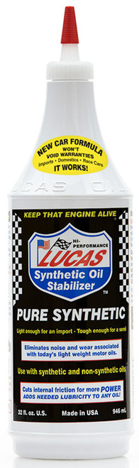 Lucas Heavy Duty Engine Oil Stabilizer Additive, Synthetic, 1 Quart Bottle, Single 