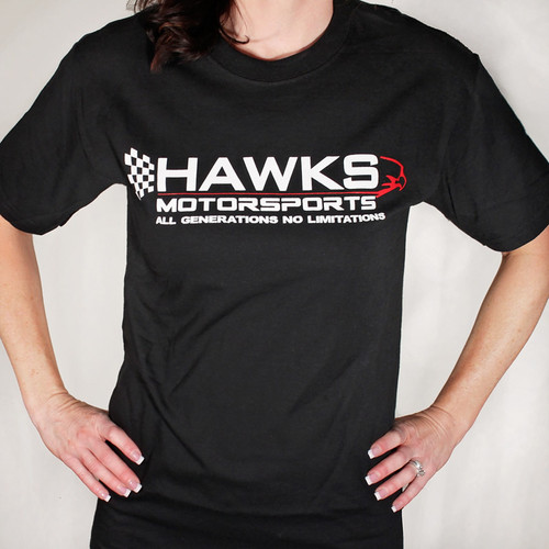 Hawks Motorsports T-Shirt, Black with Logo