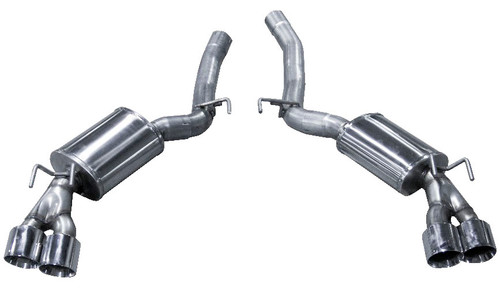 2012-Up Camaro V8 ZL1/Z28/1LE Quad-Tip Axle Back Mufflers W/Quad S/S Tips (DIRECT FIT TO ARH LONG SYSTEM), American Racing 