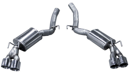 2012-15 Camaro V8 ZL1/Z28/1LE Quad-Tip Axle Back Mufflers W/Quad S/S Tips (CUT TO FIT TO FACTORY SYSTEM), American Racing 