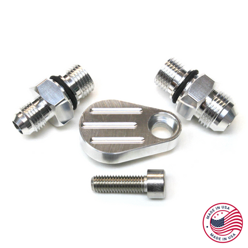 TPI SBC Cold Start 9th Injector Plug Kit, -6AN & -8AN, Billet Aluminum, Hawks Motorsports