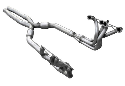 1992-1996 C4 Corvette Headers, Long System, 1-3/4" x 1-7/8" x  3" Step Header,  With X-Pipe, With Cats,  American Racing 