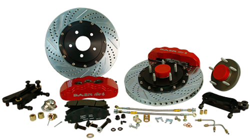 82-92 Camaro/Firebird Rear Pro+ Brake System w/ 13" Rotors, w/ Park Brake, (For Ford 9" with Small Bearing), BAER 