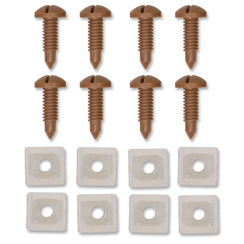 82-92 Camaro/Firebird Interior Hatch Screw and Retainer Nuts Kit (QTY. 8), Beechwood