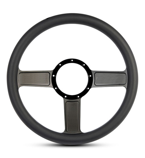 Linear Billet Steering Wheel Gloss Black Spokes