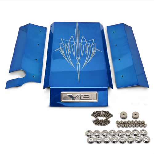 5th Gen Stainless Steel Camaro Engine Cover Kits, Pinstrip Design