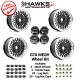Key Features:
Hawks Restoration Parts HT179GTAB-KIT wheel package
Complete set of 4 wheels
17x9 size
Black GTA-style mesh center