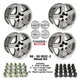 1982-1992 Camaro Firebird 17x9 Gray IROC-Z Wheel Kit, Set of 4, Includes Center Caps and Lug Nuts, Hawks Restoration Parts HT179IROCZ-KIT