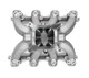  LS1/LS2/LS6 style cathedral port cylinder heads Single plane split-design race intake manifold, EFI