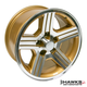1988-1990 Camaro IROC-Z 17x9 Wheel Set, Set of 4, Gold, Wheels Only, Hawks Restoration Parts (HT179IROCZGOLD