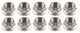 Lightweight Titanium Shank Style Wheel Lug Nut Kit, Set of 10 1/2-20, Hawks Motorsports