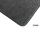 Finished edge and carpet-gripping backing detail on an Ebony Camaro rear deck mat