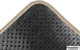 Underside of floor mat shows quality grip pattern.