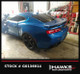 Rear exterior and side view of the blue 2016 Chevrolet Camaro 2SS parts car.