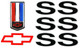 1996-2002 Camaro SS Emblems Set of 3 Chevy Bowtie & Front Emblem, The Parts Place