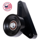 Small Block Chevy Smog Pump Delete Pulley & Bracket, Billet Aluminum, Black, Hawks Motorsports