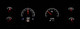 Gauge Readings:
Speedometer: 0-160 MPH
Tachometer: 0-8,000 RPM
Oil pressure: 0-80 PSI
Water temperature: 100-260 degrees Fahrenheit
Fuel level: E, 1/4, 1/2, 3/4, F
Voltmeter: 9-17 VDC