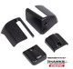 Textured black plastic seat-track covers for a third-generation Chevrolet Camaro