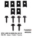 Reproduction fan-shroud screws and matching extruded U-nut clips Hawks Motorsports Bolt Kits HM5023/9582