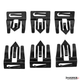 (6) pc clip kit for use on 1970- 1974 F-body with bow style headliner and metal L/R headliner upper trims.