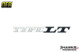 1974 Camaro LT emblem for sail panels and rear body panel. Black letter LT version