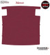  1974-1981 Camaro Firebird Trans Am ABS Hardtop Headliner Board with Seat Belt Retractor Cut-Outs, Maroon Perforated Vinyl, PUI - HLB29