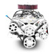 BP38318MPFIK GM Small Block Compatible 383 C.I. Engine - 436 Horsepower - Deluxe Dressed - Polished Pulley Kit - BluePrint Engines Calibrated ECU (BP38318MPFIK)