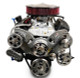 GM Small Block Compatible 383 c.i. Engine and TKX Manual Transmission - 436 Horsepower - Standard Edition Builder Series - Polished Pulley Kit - Carbureted, BluePrint Engines (B383KTKX) Hawks Motorsports