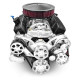 GM Small Block Compatible 383 c.i. Engine and TKX Manual Transmission - 436 Horsepower - Standard Edition Builder Series - Polished Pulley Kit - Fuel Injected, BluePrint Engines (B383FKTKX) Hawks Motorsports