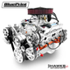 GM Small Block Compatible 427 c.i. Engine and 700R4 Automatic Transmission - 540 Horsepower - Standard Edition Builder Series - Polished Pulley Kit - Carbureted, BluePrint Engines (B427K700) Hawks Motorsports