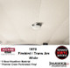 1970 Firebird Esprit Formula Trans Am White Premier Perforated Vinyl 5-Bow Headliner with Sun Visor Material, Acme 70-1513-PRP1181 