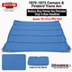 This is found in standard interior equipped cars.
1970-1973 Camaro Firebird Trans Am Medium Blue Premier Non-Perforated Vinyl 5-Bow Headliner with Sun Visor Material Acme - 70-1413-PPL1547