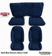 1978-1981 Pontiac Firebird Trans Am Deluxe Dark Blue Encore Velour Cloth Front and Rear Seat Upholstery Set Acme - U377-L318
