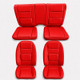 Front and rear replacement seat upholstery set
Part number: U377L-KS83
Brand: Acme
Fits 1978-1981 Pontiac Firebird Trans Am Deluxe interior applications
Torch Red leather seating area
Matching Torch Red vinyl sides and back
Includes upholstery for front and rear seating areas
Includes installation instructions
Includes hog rings
Includes hog ring pliers
