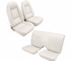 Front buckets have zipper on the back and attach using plastic according to source product data
Includes upholstery
Includes 8 buttons
Includes installation instructions
Includes hog rings
Includes hog ring pliers
Replacement upholstery, not slip-on seat covers