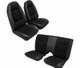 Interchange fitment for Camaro, Firebird, and Trans Am models with matching 1978-1981 F-body front bucket and solid rear back rest seat layouts
P667 Black Encore Velour cloth inserts
958 Black Sierra vinyl trim
Black cloth seating insert areas with black vinyl trim areas
Designed for front bucket seats
Designed for rear seat with solid rear back rest
Front buckets have zipper on the back and attach using plastic according to source product data
Includes upholstery
Includes 8 buttons
Includes installation instructions
Includes hog rings
Includes hog ring pliers
