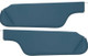 One driver-side sun visor
One passenger-side sun visor
Dark Blue Premier Grain vinyl coverings
Non-perforated standard-interior material
Factory-style stitched edges