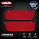 1974-1981 Pontiac Firebird & Trans Am Red Madrid Vinyl Sun Visors Without Mirrors, Pair, Acme SV114-0511