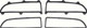OER FB773 complete 4-piece tail light gasket kit for 1970-1973 Pontiac Firebird and Trans Am.